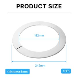 Fledart Rosette Stove Pipe 180 mm Stainless Steel, Chimney Rosette 180 mm, Chimney Rosette Diameter 182 x 242 x 5 mm, Heat Resistant for Boilers (180 mm)