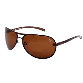 Roberto Marco Polarized Sunglasses for Men`s Women`s Driving Light Brown Lenses Teardrop Design - No Glare