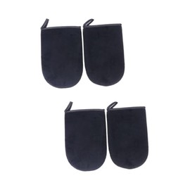 4piezas Guantes De Aplicación Para Solar Sin Sol De Mitones De Auto Bronceador De Microfibra Para Crema Bronceadora Negro