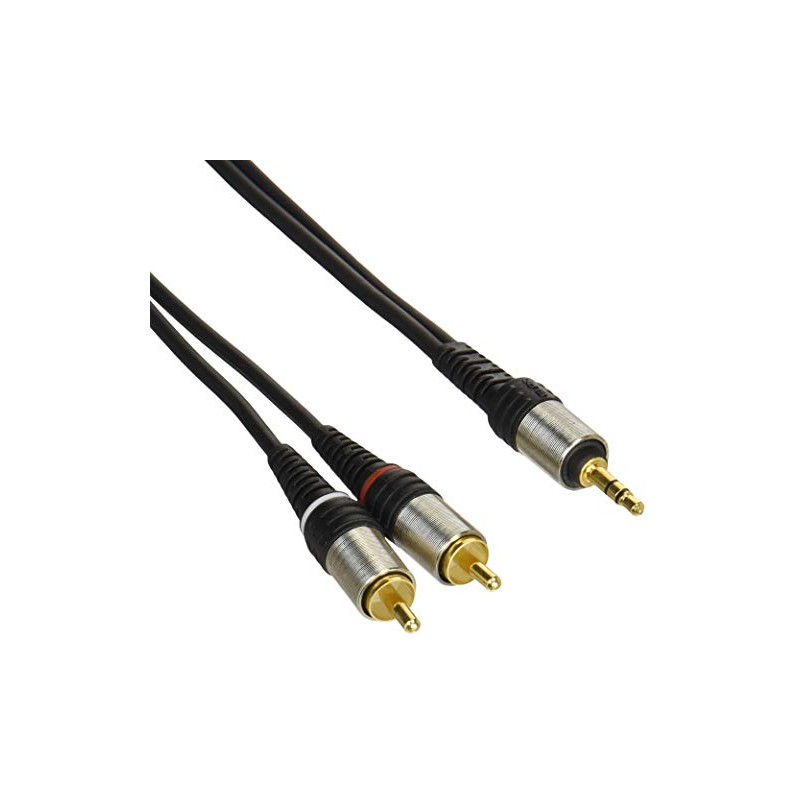 ELPA Audio Cable 3.5φ Stereo Mini Plug to Pin Plug