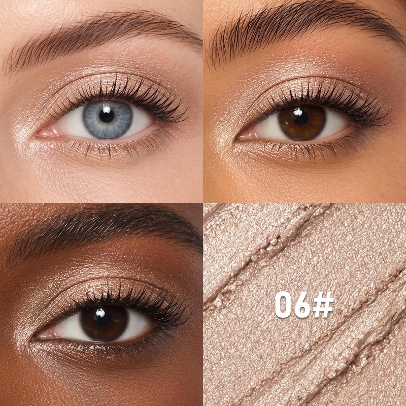 Waterproof Cream Eyeshadow Stick with Long-Lasting Natural Eye Color, #06
