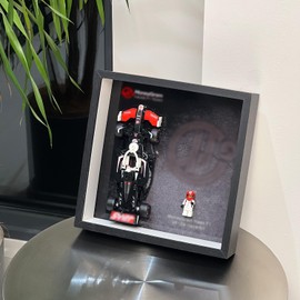iLuane Display Wallboard for Speed Champions MoneyGram Haas F1 Team VF-24 Race Car Toy - Building Set 77250, Adult Collectibles Wall Mount, Home or Office Décor (No Car Included)