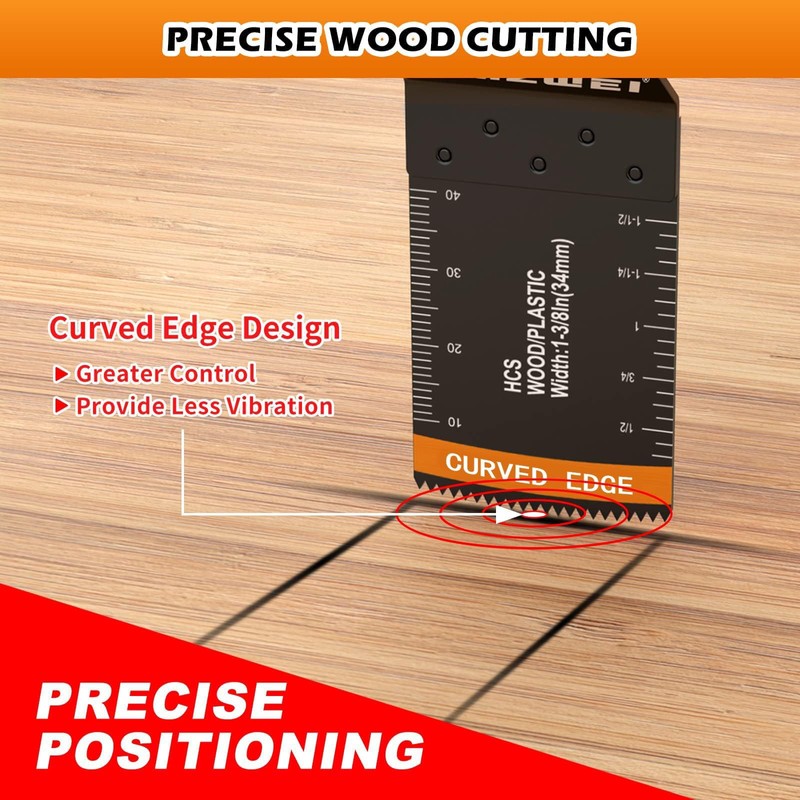 AMZWEI 54 Pcs Wood Oscillating Multitool,Oscillating Tool Blades,Professional Universal Oscillating