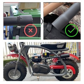Exhaust with Muffler For Coleman Powersports CT200U BT200X KT196 RB200 MB200,For Predator 212cc 196cc/6.5HP Go Kart and Gas Mini Bike Black