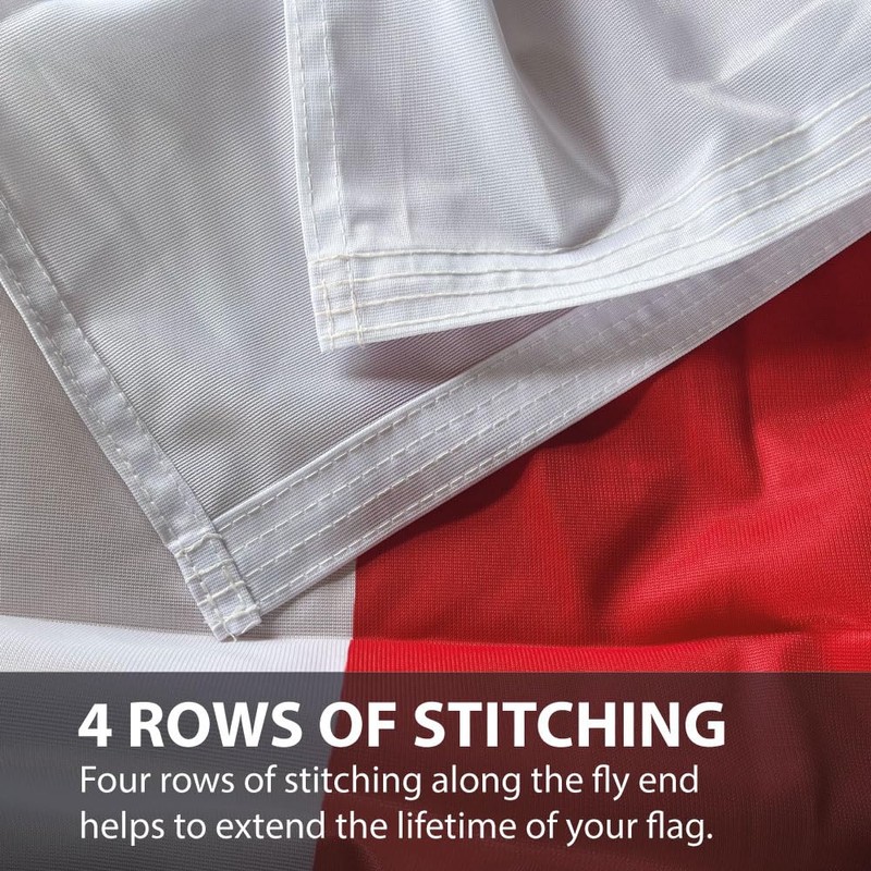 NWFlags England St George Flag 150gsm Nylon Rope & Toggle