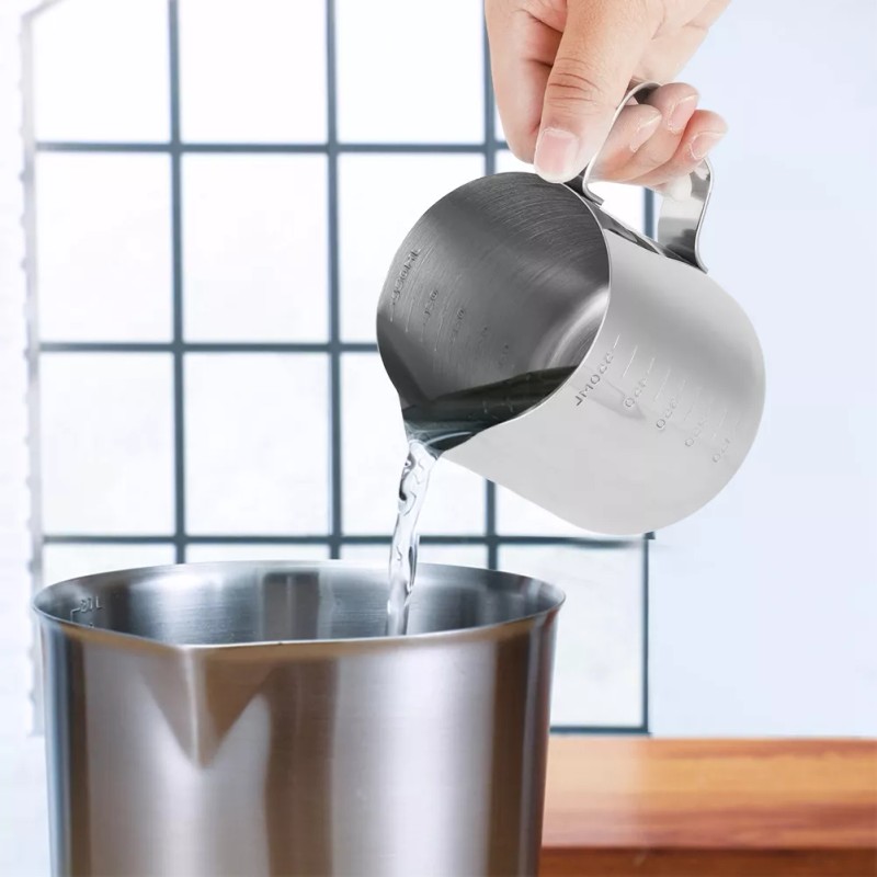 Generic Taza Medidora De Acero Inoxidable Jarra Café Leche (600