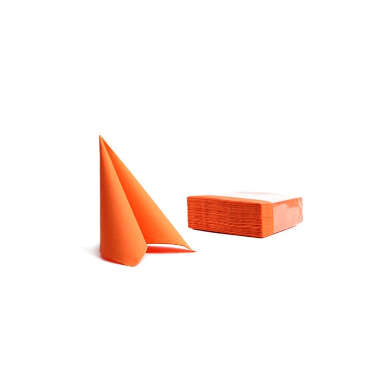 Napkins 38 x 38 cm Soft Point Plain Orange Pack