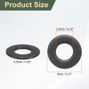 sourcing map 200 Pcs M3.5 Black Flat Washers, 8mm Outer