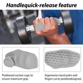 ExcellaElite 1 Pair of Gym Grips Hand Grips for Weight Lifting Comes with a 10 * 12cm Storage Bag and a Pair of Fingerless Gloves Ergonomically Designed Suitable for Weightlifting and Fitness