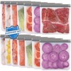 Lerine 14 Pack Reusable Gallon Freezer Bags Dishwasher Safe, BPA