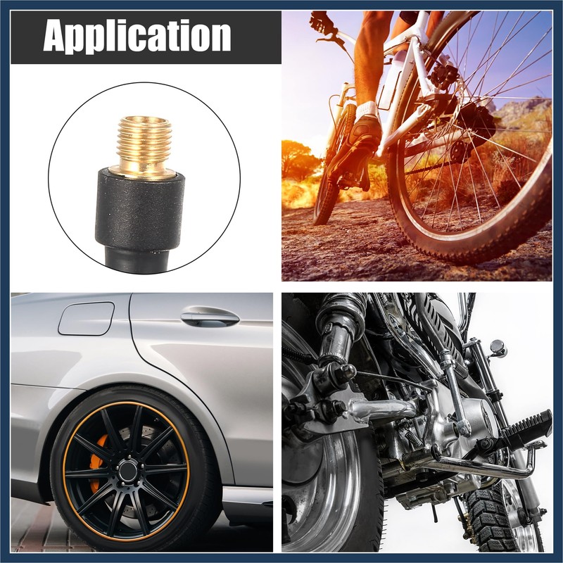 INFINAUTO 1pcs 20cm Flexible Copper Rubber Tube Tire Valve Connect