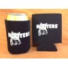 Hooters Black Beer Koozies Can Cooler Coozie - Set of