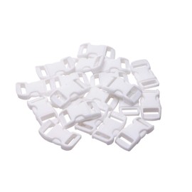 PENTA ANGEL White Plastic Buckle 20Pcs 3/8inch Quick Side Release Buckle for Paracord Bracelets Craft DIY