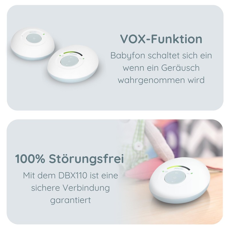 Alecto DBX110 Baby Monitor Audio - Digital Baby Monitor with