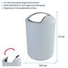 Cosmetic Bin with Swing Lid, Bathroom Bin, Shatterproof in Various