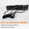 ZDEERAOTO 4pc Smoked Housing Amber LED Front Centra Grille Lights