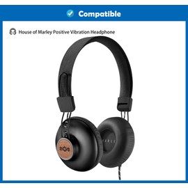 DowiTech Professional Earpads Cushion Replacement Compatible with House of Marley Positive Vibration Headphone Ear Pads Cover with Skin-Friendly Soft Protein Leather and Memory Foam