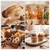 100 Pack Baked with Love Stickers, Clear Black Foil Bakery