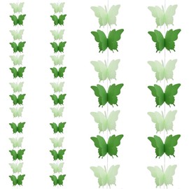 Hocansen 4PCS Paper Butterfly Banner 2.8m/118in Hanging Butterfly Paper Garland Butterfly Hanging Streamers Party Decorations Butterfly Flag for Birthday Wedding Decorations (Green/ZHD)