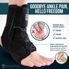 Zenith Ankle Brace, Lace Up Adjustable Support – for Running,