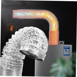 WOONEKY Flexible Stove Pipe Exhaust Mm Range Hood Vent Hose Aluminum Chimney Flue Easy Install for Kitchen