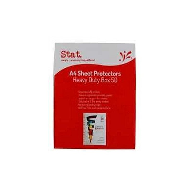 Stat A4 70 Micron Sheet Protector, Clear (Pack of 50)