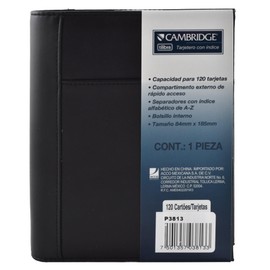 Mead Tarjetero Tipo Piel,120 Tarjetas. P3813