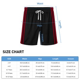 Resinta Paquete de 4 pantalones cortos de malla para niños, de secado rápido, pantalones cortos deportivos para correr, pantalones cortos de baloncesto, Negro, azul marino, burdeos, azul real, 6-7 Años