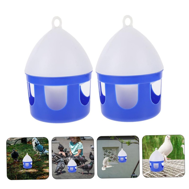 BESPORTBLE 2pcs Portable Bird Water Dispenser Reusable Pigeon Feeder Unique