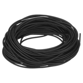 uxcell Silicone Foam Seal Strip, 1.5mm(0.06") Dia 8.5 Meters(27.89 Ft) Long Sponge Rubber Weather Seal Strip Round Rubber Cord Solid for DIY Warehouse, Pads, Foam Tubing, Crafts - Black