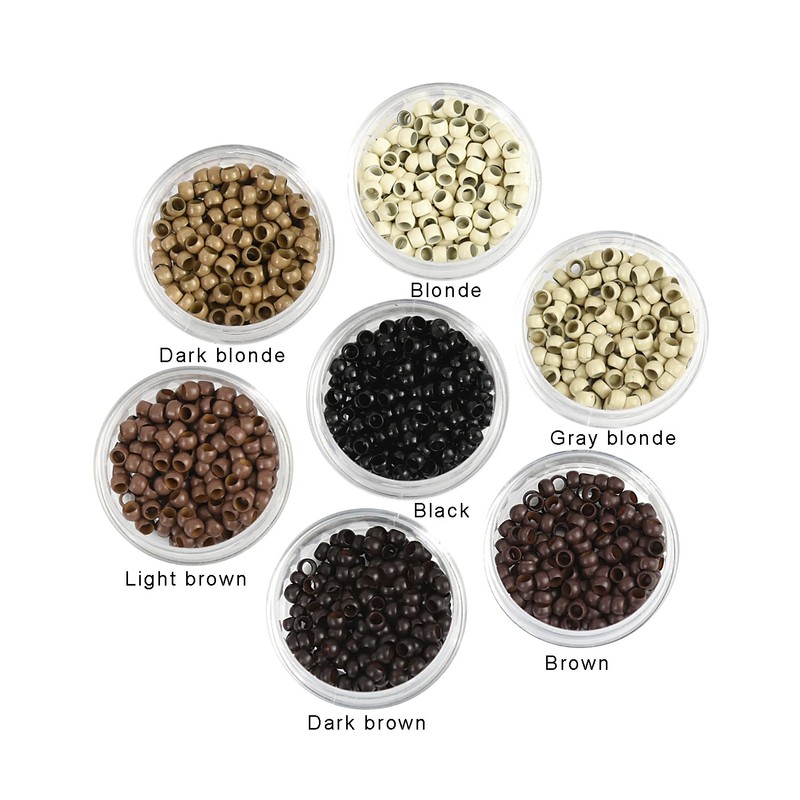 500 Pcs 3.0mm Micro Link Rings Beads Non-Silicone Lining Copper