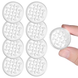 Heclia 8 Non Slip Furniture Grippers Pads Transparent Round Furniture Rubber Grippers Prevent Sliding for Hardwood Floor Laminate Tile Carpet Protect Couches Chairs Tables Reducing Scratch Proof Floor