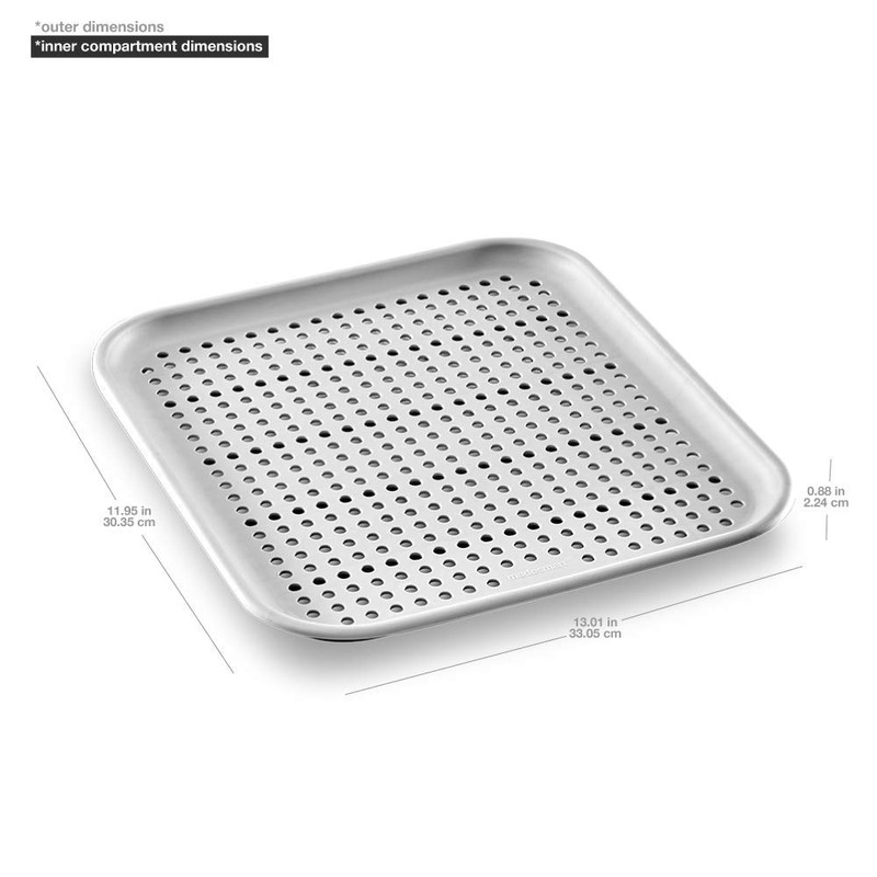 madesmart Elevated Kitchen Sink Mat, Sinkware Collection, Ventilation Holes for