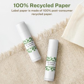 Avery EcoFriendly Matte White Recycled Square Labels, 3/4" x 3/4", Print-to-The-Edge, Matte White Labels, Permanent Label Adhesive, Laser/Inkjet, 800 Printable Labels