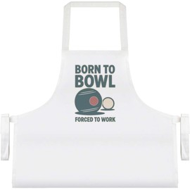 Azeeda 'Born To Bowl, Forced To Work' Unisex Cooking Apron (AP00081090)