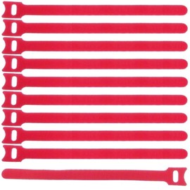 500 x Velcro Cable Ties 200 x 25 mm Red Velcro Cable Ties Cable Velcro Tape - Resealable/Reusable (500, 200 x 25 mm Red)