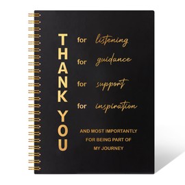 THEBESTU Thank You 160 Pages Hardcover Blank Spiral Notebook, Funny Thank You Gift for Women Men Coworkers Leader Mentor, Thanksgiving Gifts for Colleagues Leaders, Appreciation Gifts for Employees