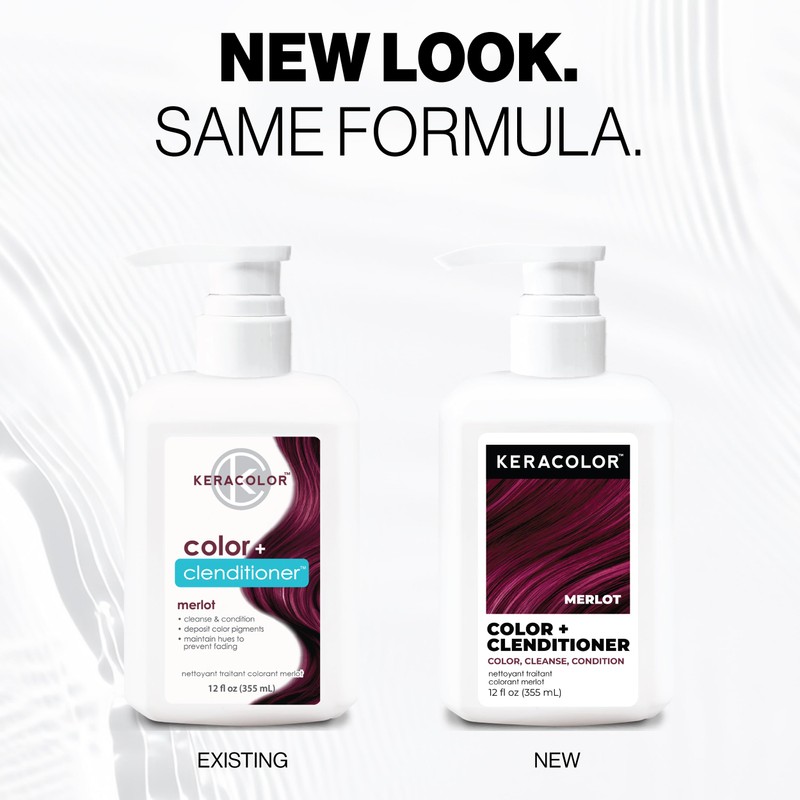Keracolor Color + Clenditioner 3-in-1 Color-Depositing Conditioner, Gently Cleanses &