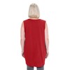Ulla Popken Women's V-Neck Relaxed Sleeveless Cotton T-Shirt, poppy