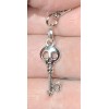 Small Silver Skeleton Key Charm Zipper Pull & Keychain Add