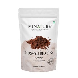 Minature Pure Rhassoul Red Clay Powder 8oz (227g) - Moroccan Mineral Clay for DIY Face Masks, Hair Care & Body