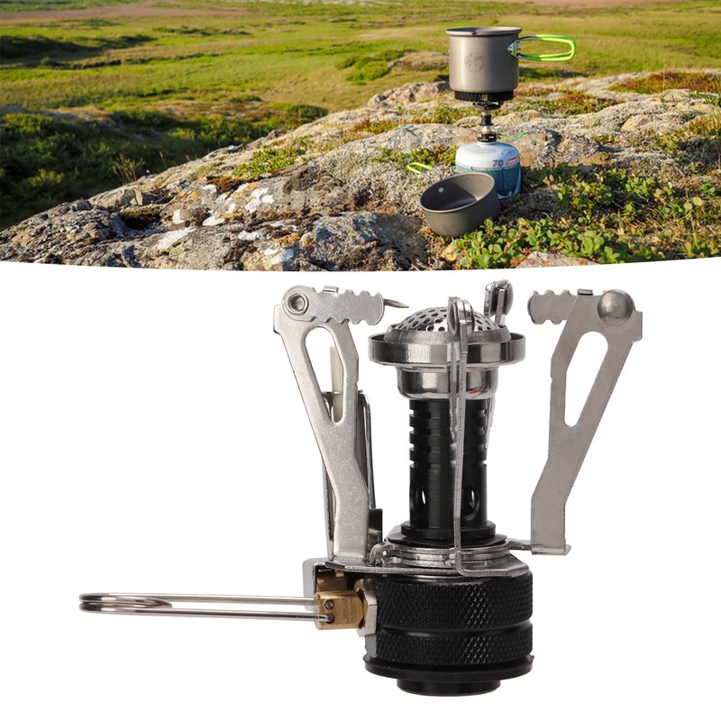 Mini Gas Stove Folding Piezoelectric Ignition Stable Support Portable Camping
