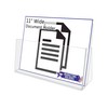 Brochure Holder 11" Wide Catalog or Magazine Bin Clear Acrylic