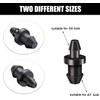 100 Pcs 1/4 Goof Drip Line Plugs Irrigation Black Barbed