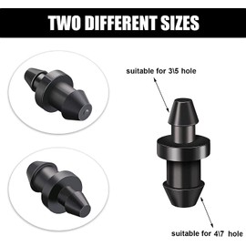 100 Pcs 1/4 Goof Drip Line Plugs Irrigation Black Barbed Hose End Plug Irrigation End Plugs for Drip Line