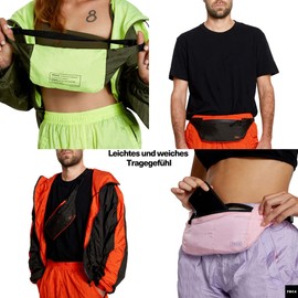 TOCA Stylish EMF Protection Bum Bag for Men and Women with Adjustable Strap, Waist Bag, Belt Bag, Travel Purse, Money Belt, RFID Blocker Card, Green