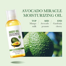 Avocado Körperöl, Bio Körperöl, Gesicht Körper Massageöl, Avocadoöl Bio Für Gesicht & Körper, Körperpflege Avocado Öl, Body Oil For Dry Skin, Befeuchten Und Beruhigen Sie Die Haut Mit Öl, 100ml