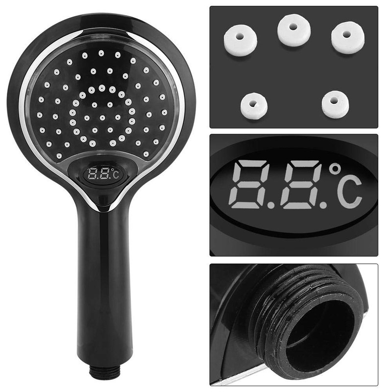 Nikou LED Shower Head Handheld 3 Colors Change Water Fed