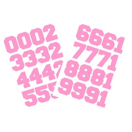 Chalkallaboutit Sports Helmet Numbers 1.5" Baseball, Hockey, Football and Lacrosse (Pink)