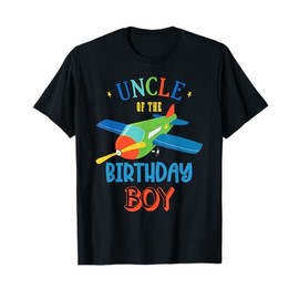 Uncle Of The Birthday Boy Airplane Theme Matching Family T-Shirt